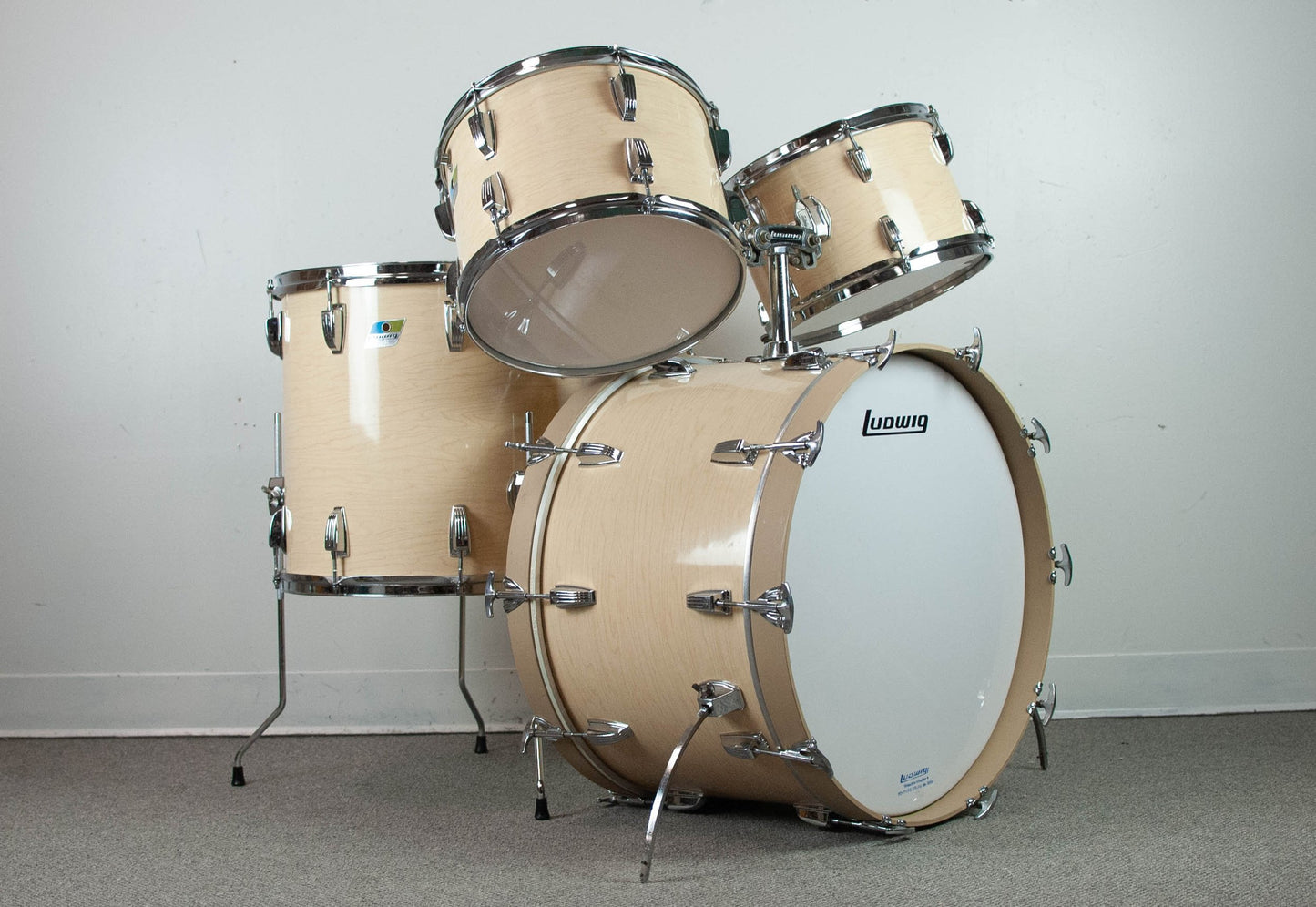 1970s Ludwig "Big Beat" Maple Cortex Drum Kit