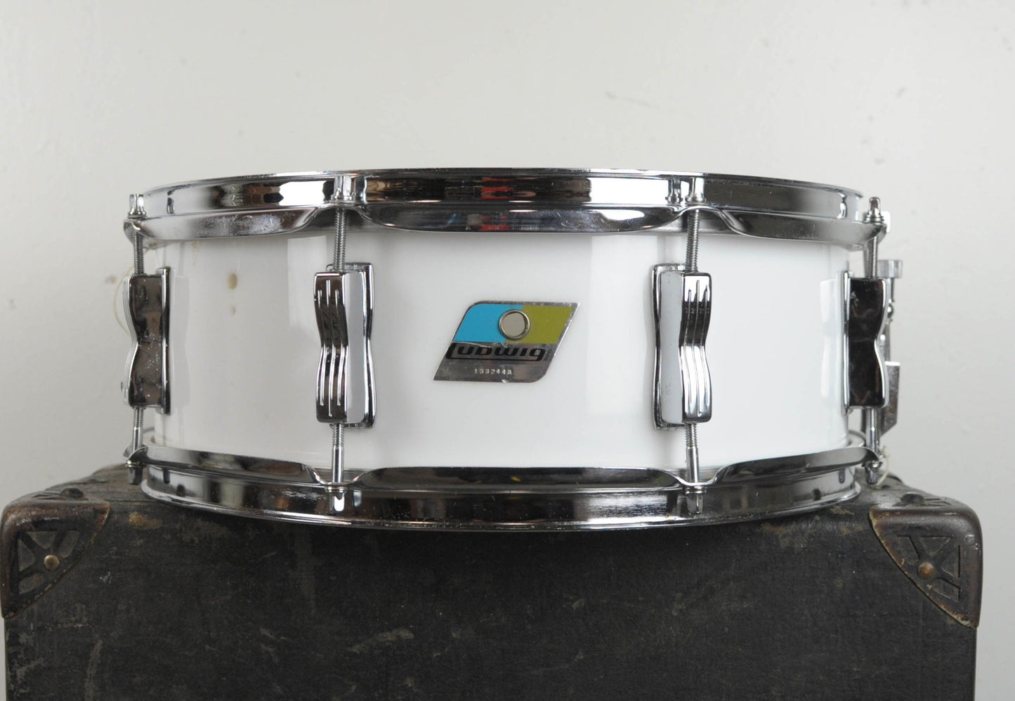 1970s Ludwig 5x14 White Vistalite "Jazz Festival" Snare Drum