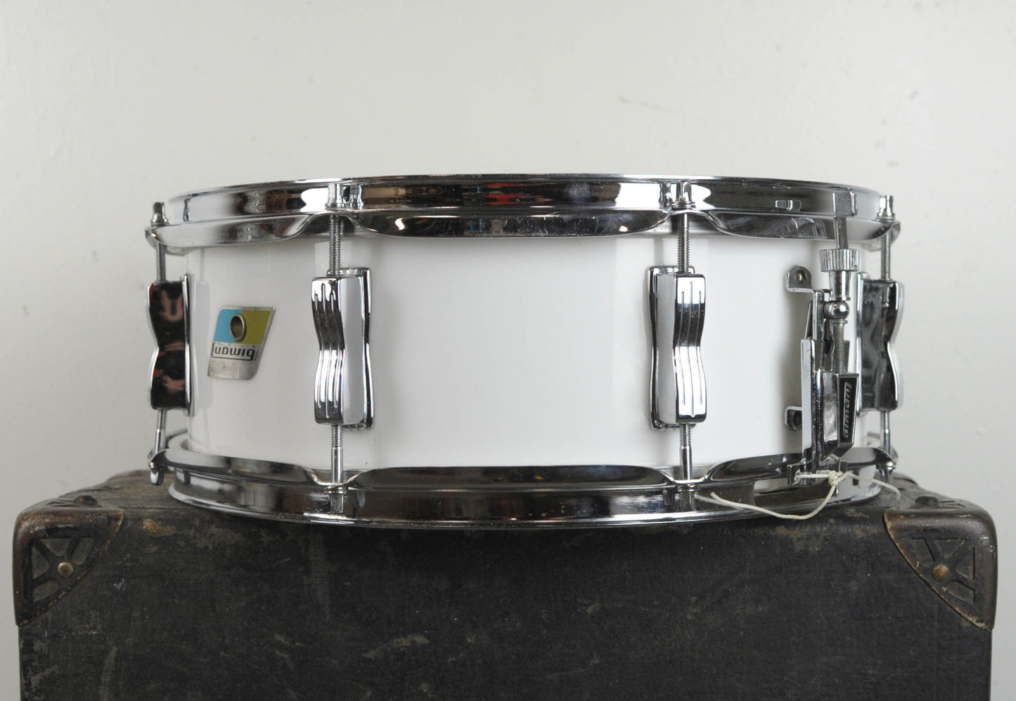 1970s Ludwig 5x14 White Vistalite "Jazz Festival" Snare Drum