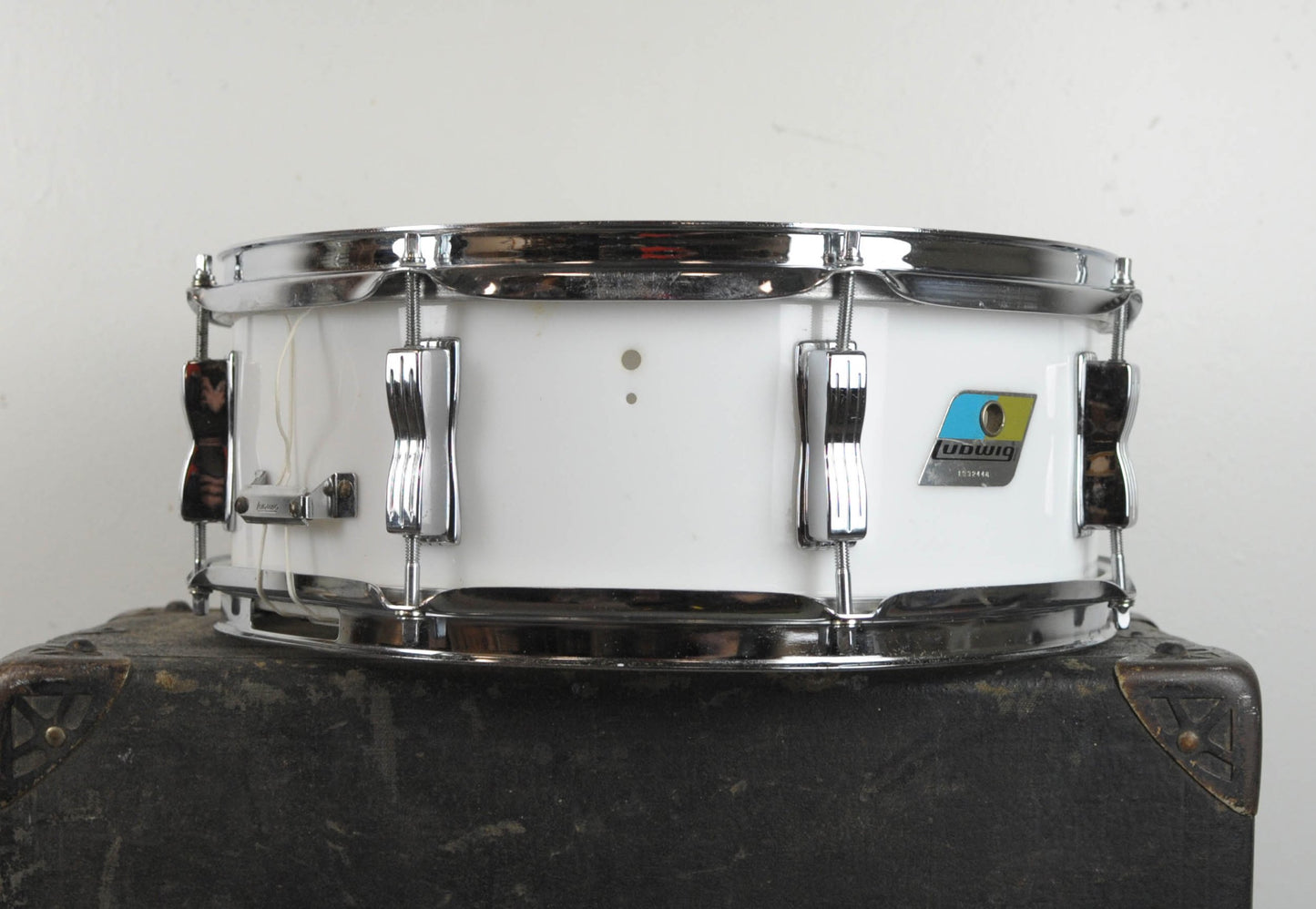 1970s Ludwig 5x14 White Vistalite "Jazz Festival" Snare Drum