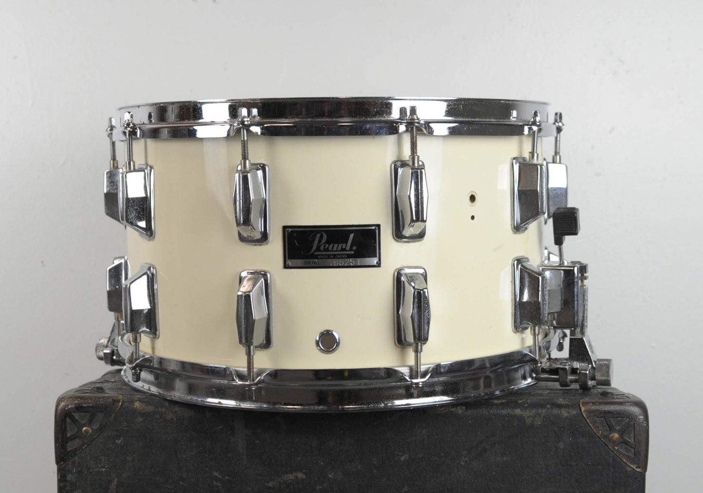 1980s Pearl 8x14 ET814X Pure White Snare Drum