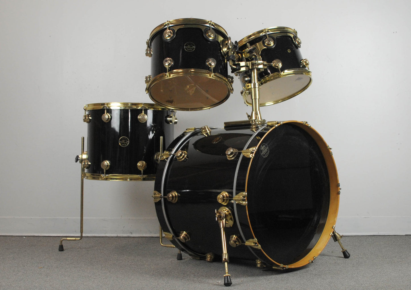 1998 DW "Black and Gold" Drum Set