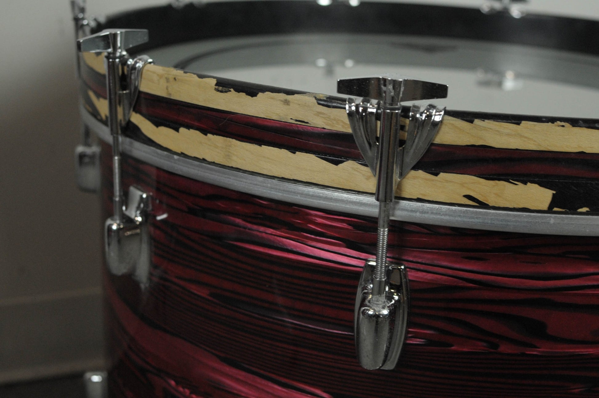 1971 Ludwig Standard Ruby Red Strata Drum Set